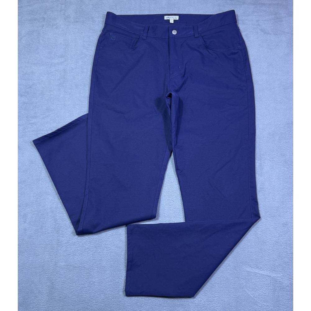 Peter Millar Pants Mens 35x32 5 Pocket Performance Chino Navy Normcore Golf